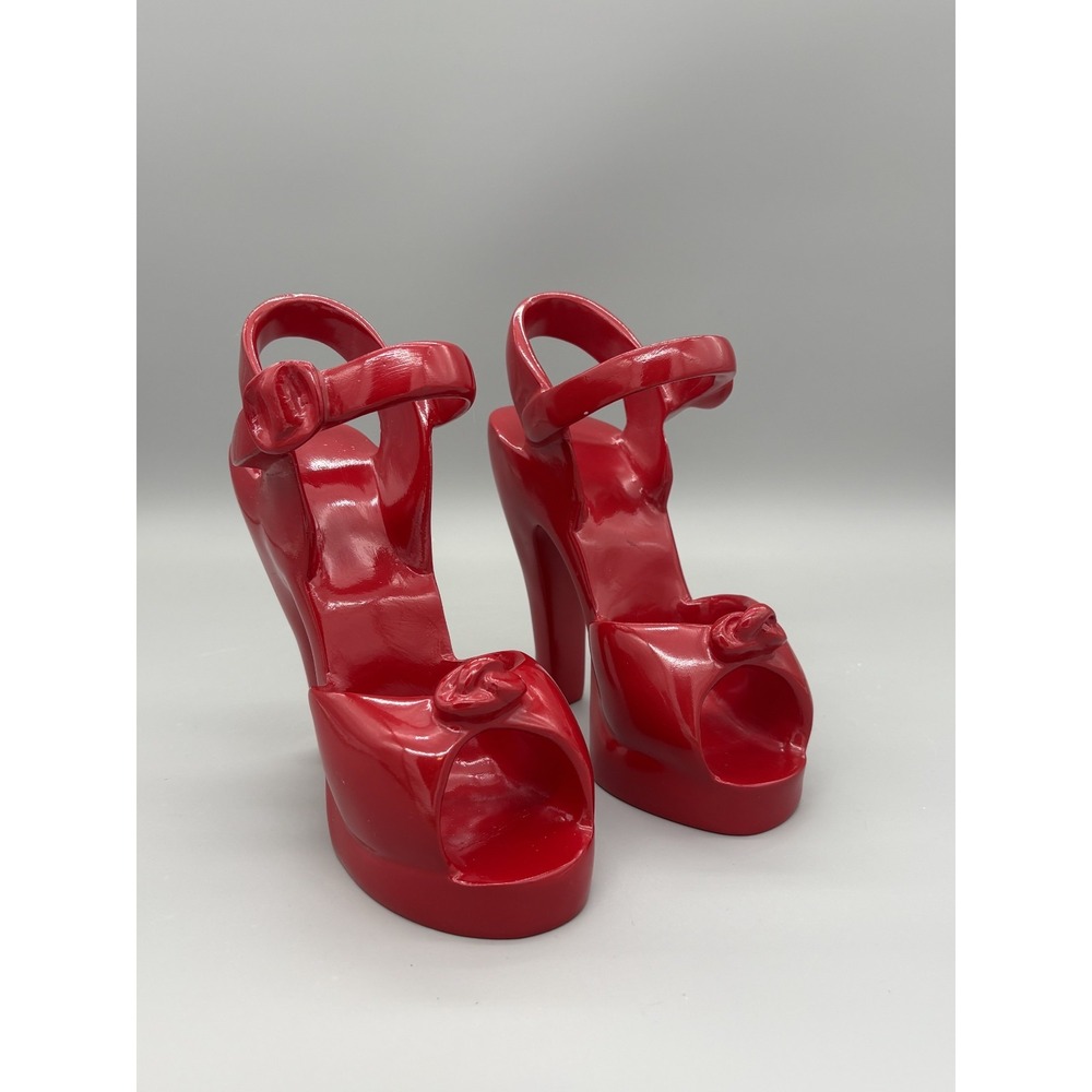 Bright Red High Heel Garden Heels Sculpture Statue Fiberglass Fiberstone ? Resin